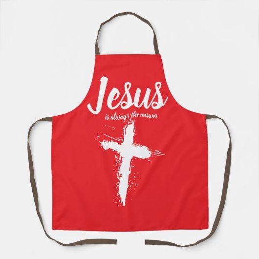Custom Jesus Apron - Personalized Christian Gift エプロン (正面)
