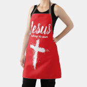 Custom Jesus Apron - Personalized Christian Gift エプロン (インサイチュ)