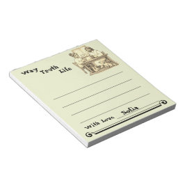 Custom Jesus Coffee Sepia Minimalist Notepad ノートパッド