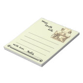 Custom Jesus Coffee Sepia Minimalist Notepad ノートパッド (回転)