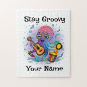 Custom Jigsaw Puzzle | Retro Octopus | Name & Text ジグソーパズル (縦)