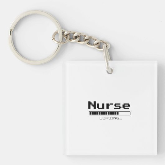 Custom Job Loading Bar Pixel Design キーホルダー (正面)