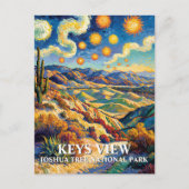 Custom Joshua Tree Keys View Van Gogh Landscape ポストカード (正面)
