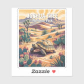 Custom Joshua Tree Tortoise Retro Desert Landscape シール (シート)