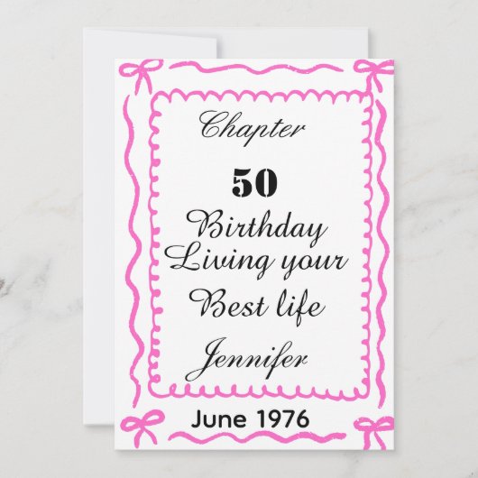 Custom july 1976 50th Birthday card (正面)