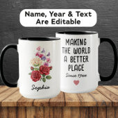 Custom June Birth Flower - Personalized Name マグカップ