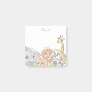 Custom Jungle Safari Animals Sticky Notes for Kids ポストイット