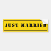 Custom Just Married Car Decal Celebration Sticker バンパーステッカー (正面)