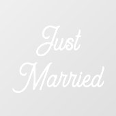 Custom Just Married Car Wedding Banner  ウィンドウサイン (シート)