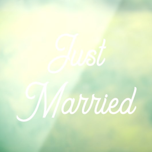 Custom Just Married Car Wedding Banner  ウィンドウサイン (シート3)