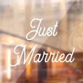 Custom Just Married Car Wedding Banner  ウィンドウサイン (シート2)