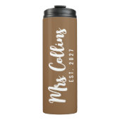Custom Just Married Tumbler for Bride and Groom タンブラー (正面)