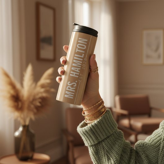 Custom Just Married Tumbler Gift for Him and Her タンブラー