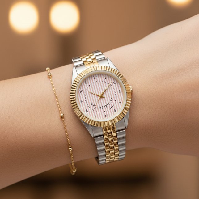 Custom Just Married Watch Gift for Husband & Wife 腕時計 (Personalized Couple Bracelet Watch – Anniversary or Wedding Gift for Him or Her)