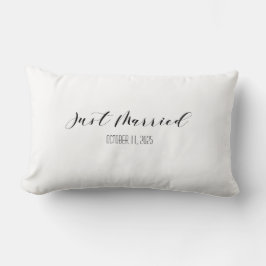 Custom Just Married Wedding Pillow Names & Date ランバークッション