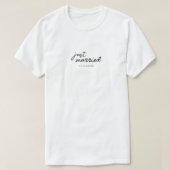 Custom 'Just Married' Wedding Roman Numeral Date Tシャツ (デザイン正面)