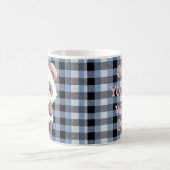 Custom Kawaii Panda Blue Buffalo Plaid Mug Gift コーヒーマグカップ (中央)