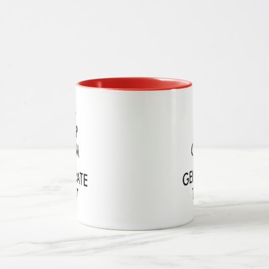 Custom keep calm coffee mug text generator マグカップ (中央)