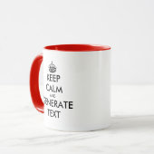 Custom keep calm coffee mug text generator マグカップ (正面左)