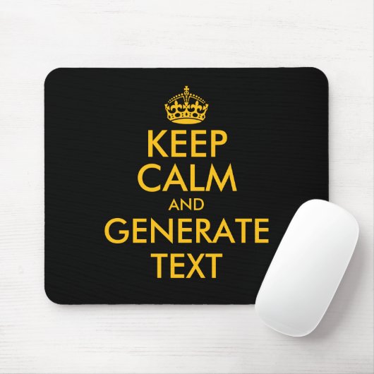 Custom keep calm mouse pad print generator マウスパッド (マウス)