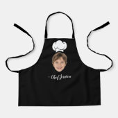 Custom Kid Face & Name Cute Chef Apron エプロン (正面)