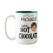 Custom Kid Face & Name Hot Chocolate Christmas