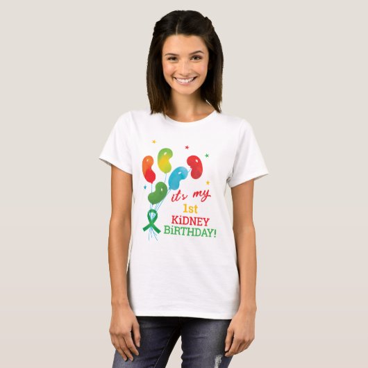 Custom Kidney Transplant Birthday Anniversary Tシャツ (正面フル)