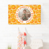 Custom Kids Birthday Banner with Photo 横断幕 (インサイチュ)