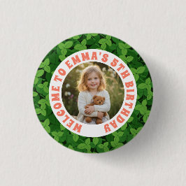 Custom Kids Birthday Button with Photo 缶バッジ