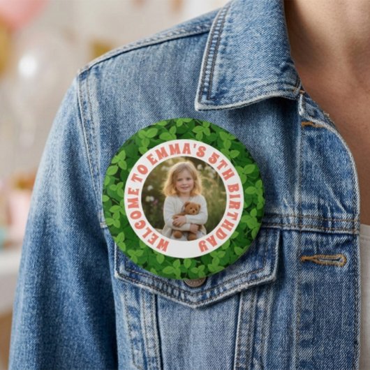 Custom Kids Birthday Button with Photo 缶バッジ
