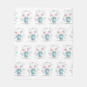 custom kids drawing フリースブランケット (正面)