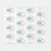 custom kids drawing フリースブランケット (正面(横))