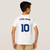 Custom Kids’ Football Tee – Name & Number  Tシャツ (裏面フル)