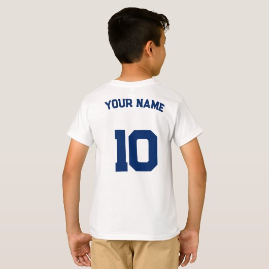 Custom Kids’ Football Tee – Name & Number  Tシャツ (裏面フル)