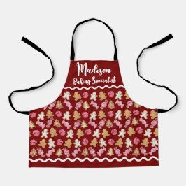 Custom Kids Holiday Baking Christmas  エプロン