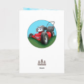 Custom Kid's Lawn Mowing Birthday カード (裏面)