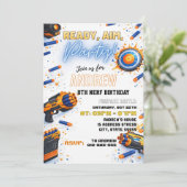 Custom Kids Nerf Dart Birthday Invitation 招待状 (スタンド正面)