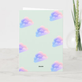 Custom Kids Party Invite with Clouds & Balloons 招待状