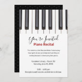 Custom Kids Piano Recital Invitation 招待状 (正面/裏面)