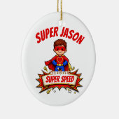 Custom Kids Superhero Name セラミックオーナメント (右)