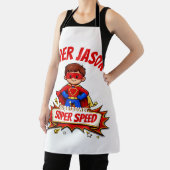 Custom Kids Superhero Name & Superpower エプロン (インサイチュ)