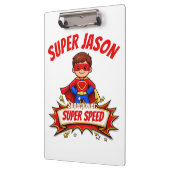 Custom Kids Superhero Name & Superpower クリップボード (左)