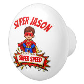 Custom Kids Superhero Name & Superpower セラミックノブ (右)