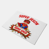 Custom Kids Superhero Name & Superpower ドアマット (アングル)