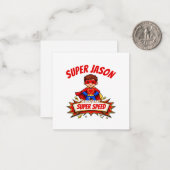 Custom Kids Superhero Name & Superpower ノートカード (正面/裏面インサイチュ)