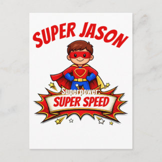 Custom Kids Superhero Name & Superpower ポストカード