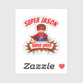 Custom Kids Superhero NameCustom-Cut Vinyl Sticker シール