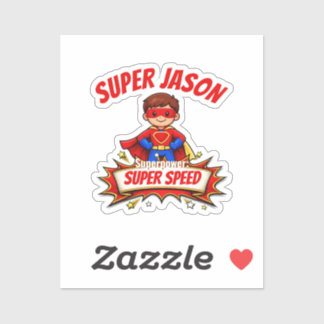 Custom Kids Superhero NameCustom-Cut Vinyl Sticker シール
