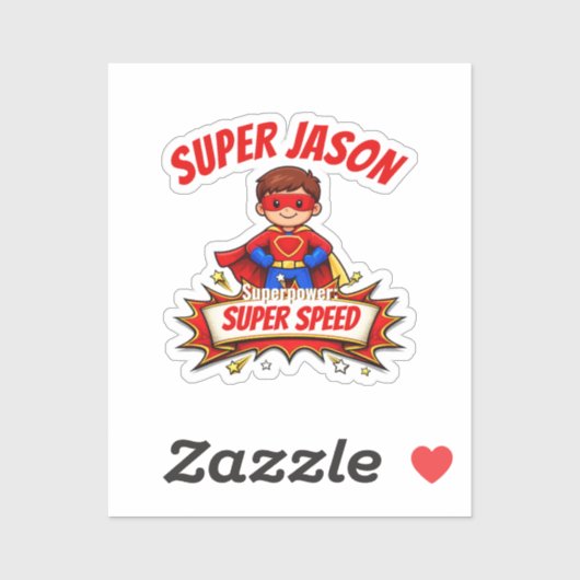 Custom Kids Superhero NameCustom-Cut Vinyl Sticker シール (シート)