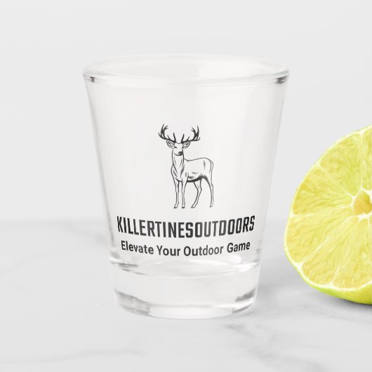 Custom killertinesoutdoors logo shot glass. ショットグラス (正面)